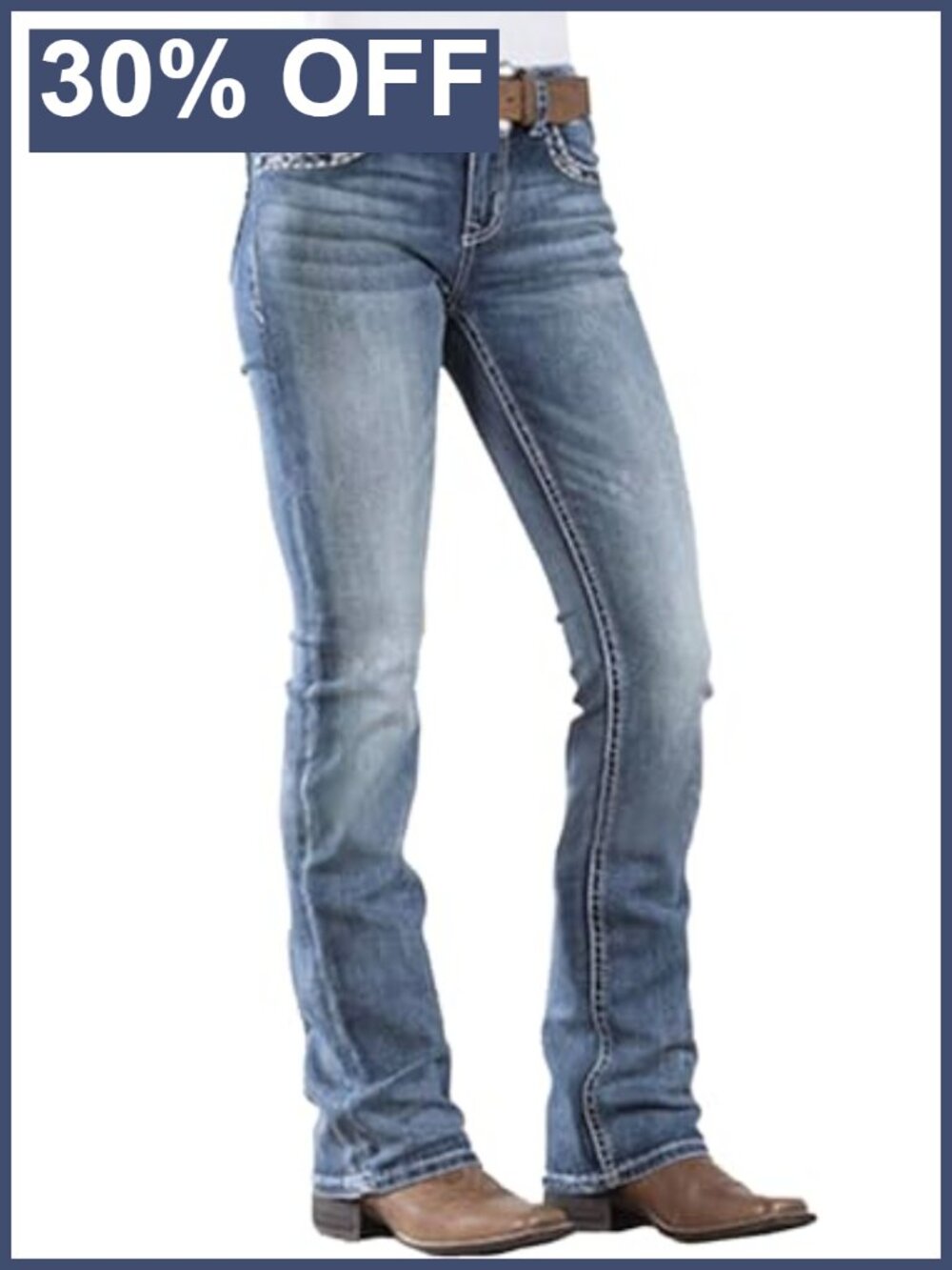 Women's Mid Rise Bootcut Jeans Stretchy Straight Leg Denim Pants